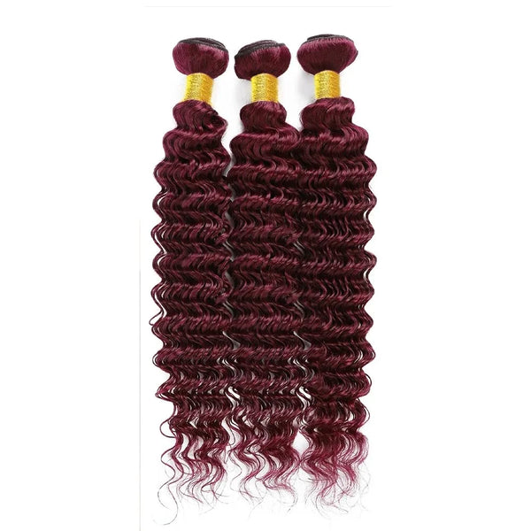 Burgundy Deep Wave Bundles