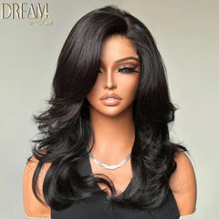 Curtain Bangs Straight Layered Wig with Wear And Go Wigs Glueless - Pure Hair Gaze