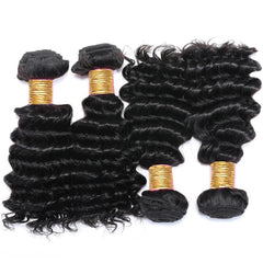 Deep Wave Bundles Brazilian Human Hair Weave Extension - Pure Hair Gaze