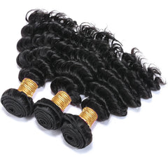 Deep Wave Bundles Brazilian Human Hair Weave Extension - Pure Hair Gaze