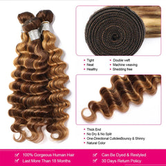 Highlight Human Hair Deep Wave Bundles - Pure Hair Gaze