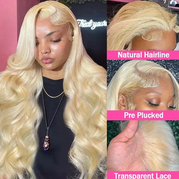 Body Wave Blonde HD Transparent Lace wigs