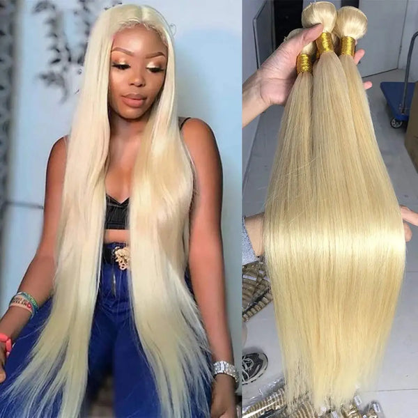 613 Blonde Human Hair Weave Bundles