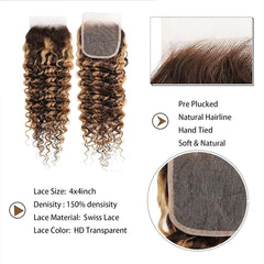 Highlight Human Hair Deep Wave Bundles - Pure Hair Gaze