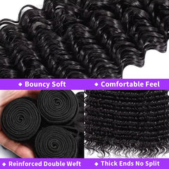 Loose Deep Wave Human Hair Bundles - Pure Hair Gaze