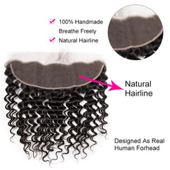 Brazilian Hair Deep Wave Bundles with Frontals - Pure Hair Gaze