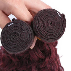 Burgundy Deep Wave Bundles - Pure Hair Gaze