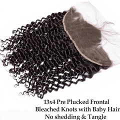 13x4 Lace Frontal Human Hair Weaving Curly Bundles - Pure Hair Gaze