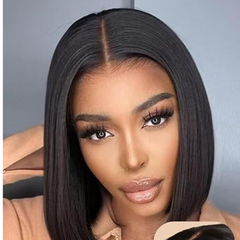 Pre Everything 7x5 13x4 Straight Bob Wigs Pre Cut Bleached Human Hair Lace Frontal Wig 150% Density Wear Go Glueless Wig - Pure Hair Gaze