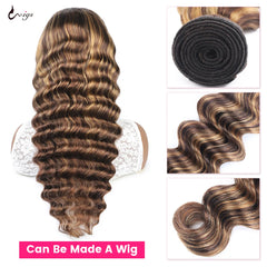 Highlight Loose Deep Wave Ombre Hair Bundles with Closure - Pure Hair Gaze