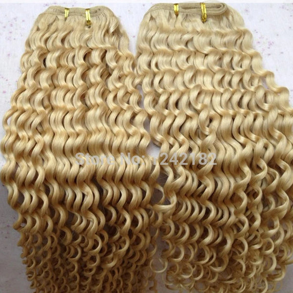 613 Blonde Remy Brazilian Deep wave Human Hair Bundles