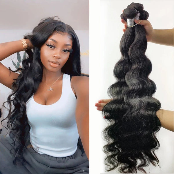 Natural Color Remy Human Hair Weave Bundles