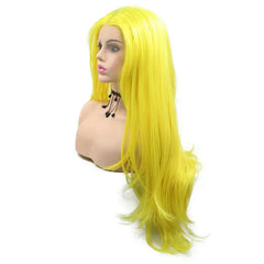 Synthetic Lace Front Natural Wavy Yellow Wig - Pure Hair Gaze