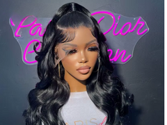 360 Full Lace Frontal Wig Human Hair Pre Plucked Half Up Down High Ponytail - Glueless Transparent Lace - Pure Hair Gaze