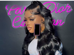 360 Full Lace Frontal Wig Human Hair Pre Plucked Half Up Down High Ponytail - Glueless Transparent Lace - Pure Hair Gaze