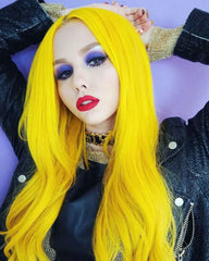 Synthetic Lace Front Natural Wavy Yellow Wig - Pure Hair Gaze