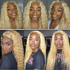 613 Blonde Remy Brazilian Deep wave Human Hair Bundles - Pure Hair Gaze