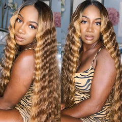 Highlight Loose Deep Wave Ombre Hair Bundles with Closure - Pure Hair Gaze