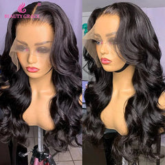 PrePlucked Glueless 30 Inch Body Wave Lace Front Wig Brazilian T Part Lace Frontal Human Hair Wig For Women Bodywave Closure Wig - Pure Hair Gaze