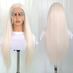 Platinum Blonde Synthetic Lace Front Wig - Pure Hair Gaze