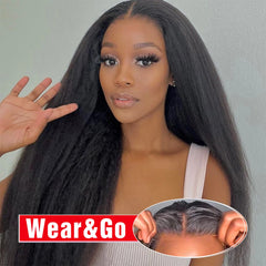 Yaki Kinky Straight Human Hair Wigs Glueless Wig 100% Human Hair - Pure Hair Gaze