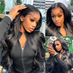 Human Hair Pre Plucked Body Wave Wig - Pure Hair Gaze