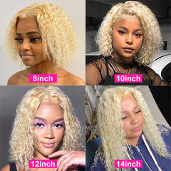 613 Blonde Colored Curly  Human Hair Wig - Pure Hair Gaze