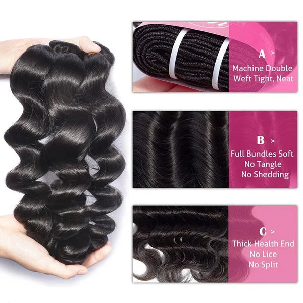 100% Human Hair Water Curly Extensions