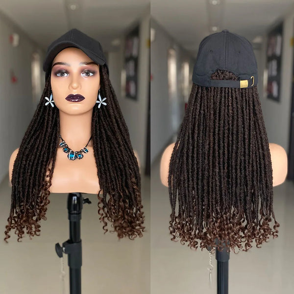 20 Inch Synthetic Braided Wig with Baseball Cap Style