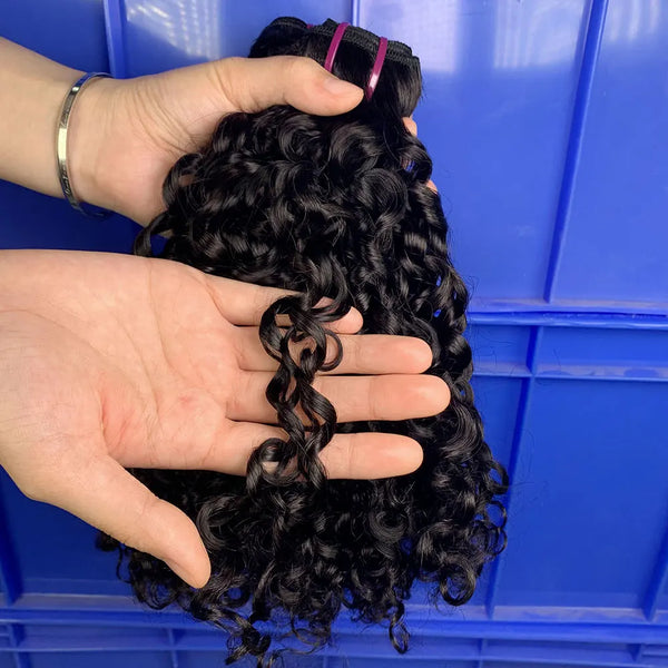 Brazilian Double Draw Hair Weave Kinky Curly Bundles