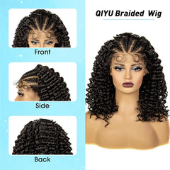 16 Inch Curly Knotless Braided Hair Wig - Pure Hair Gaze