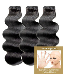 Natural Black Body Wave 3 Bundles - Pure Hair Gaze