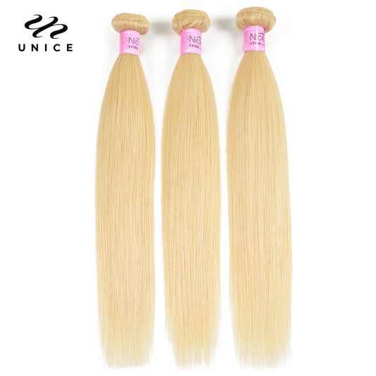 Luxurious Honey Blonde Straight Hair Bundles - 613 Human Hair - Pure Hair Gaze