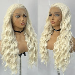 Loose Curly Hair Heat Resistant Fiber Platinum Blonde Wig - Pure Hair Gaze