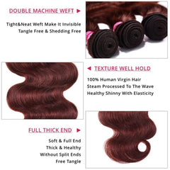 Body Wave 12A Human Hair Bundles - Pure Hair Gaze