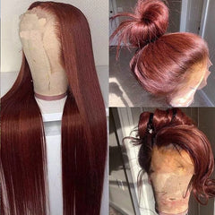 Rich Brown Wigs - Chocolate Copper Hair - Lace Front - Human Hair - Pure Hair Gaze