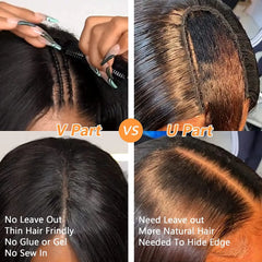 Straight Hair V part Wig - Pure Hair Gaze