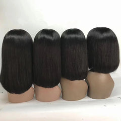 Double Drawn Glueless Short Bob Wig Human Hair Raw Vietnamese Bone Straight Human Hair Wigs Pre Cut 13x4 Hd Lace Wigs On Sale - Pure Hair Gaze