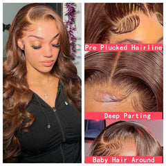 Chocolate Brown 13x4 Body Wave Wig - Pure Hair Gaze