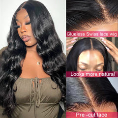 13x4 Lace Frontal Human Hair Wig Body Wave Glueless Wig Human Hair Ready To Wear 4x4 Body Wave Lace closure wig Pre Cut - Pure Hair Gaze