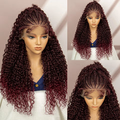 Cornrow Lace Front Synthetic Braided Wigs - Pure Hair Gaze