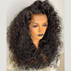 Soft Long Kinky Curly Natural Black Wig - Pure Hair Gaze