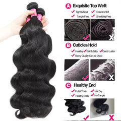 8-40 Inch Body Wave Human Hair Bundles - Pure Hair Gaze