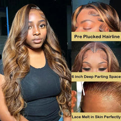 Highlight Colored Body Wave Wig - Pure Hair Gaze