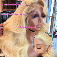HD 613 Blonde Body Wave 4X4 Glueless Closure Wig - Pure Hair Gaze