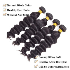 Loose Deep Wave 100% Human Hair Bundles - Pure Hair Gaze