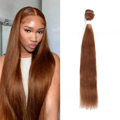 Brazilian Ginger Brown Bone Straight Hair Bundles - Pure Hair Gaze