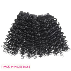 Kinky Curly Remy Human Hair Weave 4 Bundles Extensions - Pure Hair Gaze