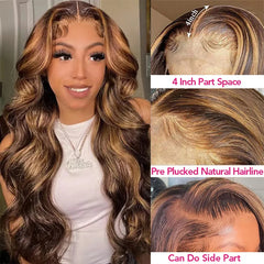 Brazilian Honey Blonde Transparent 13x6 Hd Lace Frontal Wigs - Pure Hair Gaze