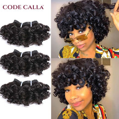 Double Draw Indian 6inch Short Curly Bundles - Pure Hair Gaze